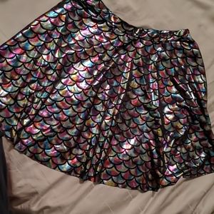 Rainbow mermaid circle cut skirt